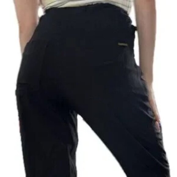 Michael Kors Black Cargo Pants with Gold Accoutrements, Shiny and Super Soft - Picture 2 of 13